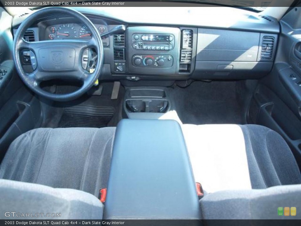Dark Slate Gray Interior Dashboard for the 2003 Dodge Dakota SLT Quad Cab 4x4 #49771267
