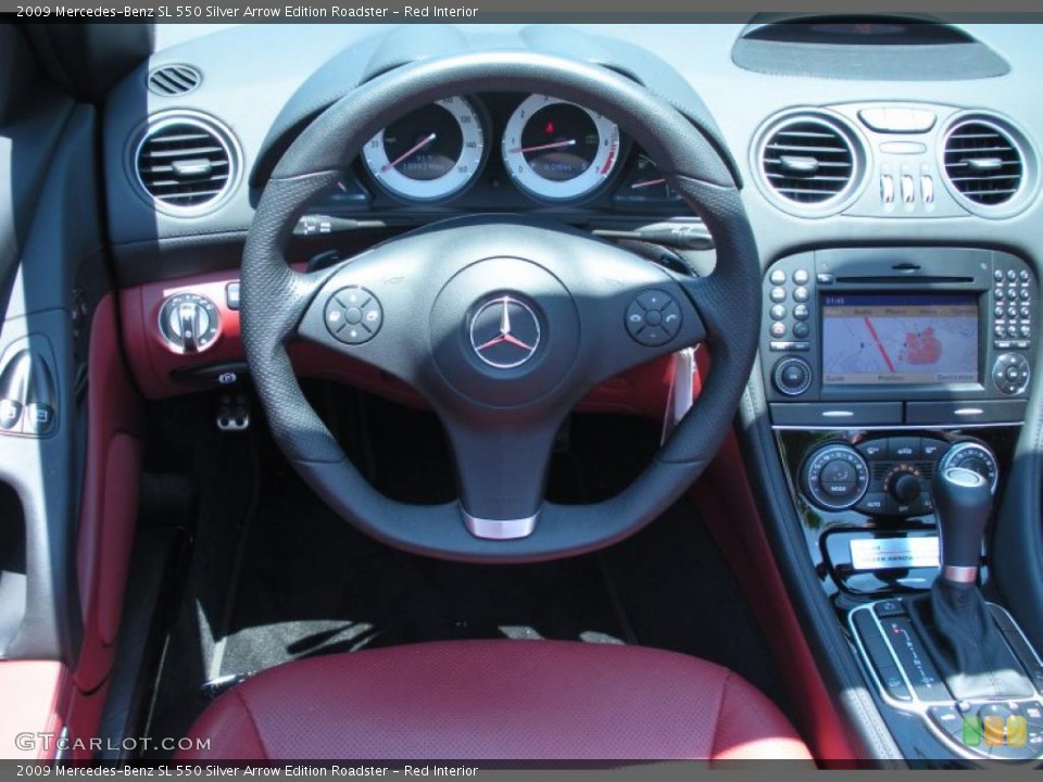 Red Interior Steering Wheel for the 2009 Mercedes-Benz SL 550 Silver Arrow Edition Roadster #49772770