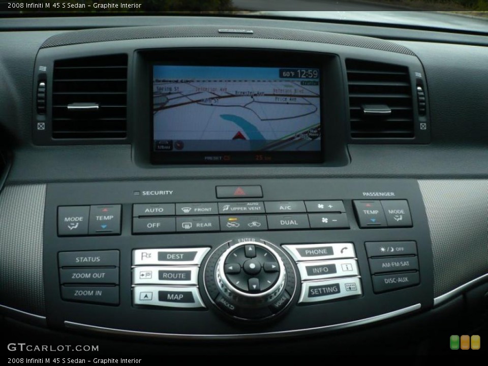 Graphite Interior Navigation for the 2008 Infiniti M 45 S Sedan #49773295