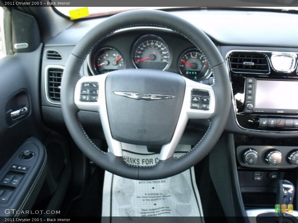 Black Interior Steering Wheel for the 2011 Chrysler 200 S #49775281