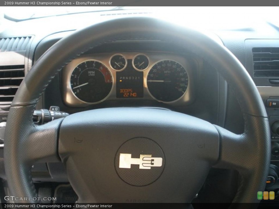 Ebony/Pewter Interior Steering Wheel for the 2009 Hummer H3 Championship Series #49775320
