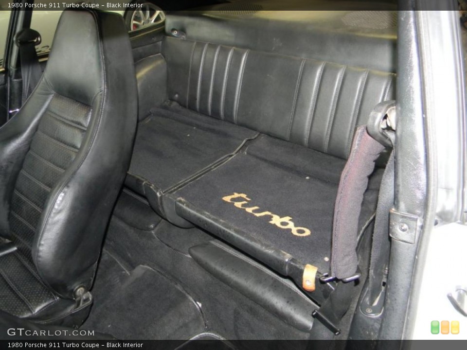 Black Interior Rear Seat for the 1980 Porsche 911 Turbo Coupe #49775794