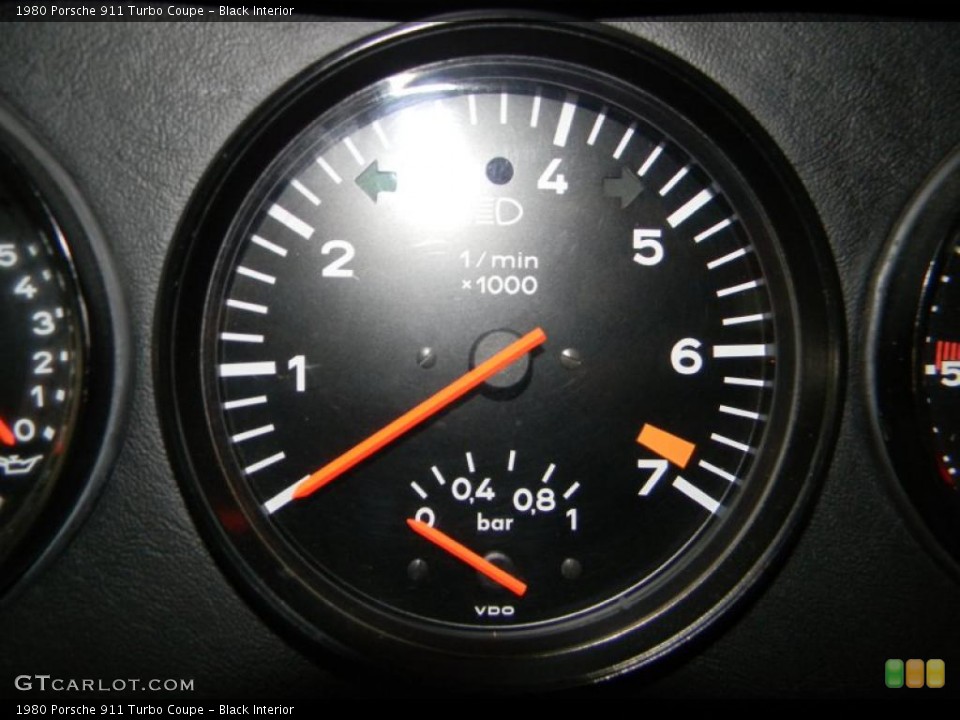 Black Interior Gauges for the 1980 Porsche 911 Turbo Coupe #49775845