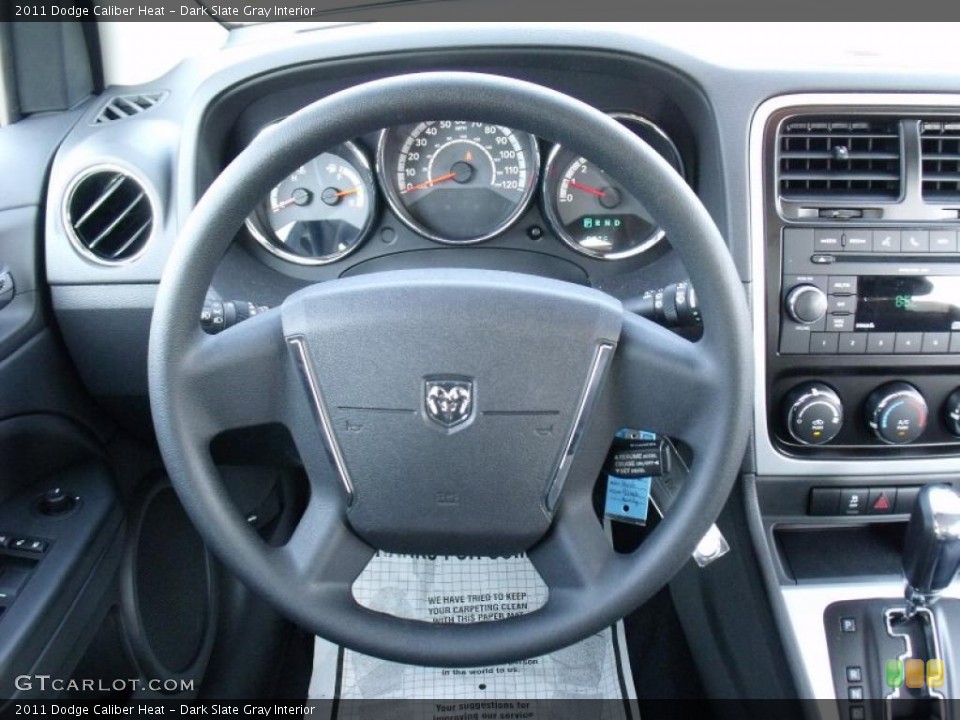 Dark Slate Gray Interior Steering Wheel for the 2011 Dodge Caliber Heat #49777477