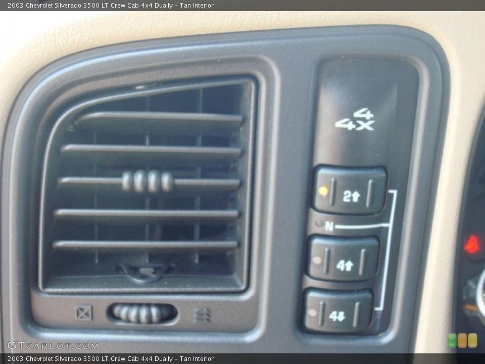 Tan Interior Controls for the 2003 Chevrolet Silverado 3500 LT Crew Cab 4x4 Dually #49777480