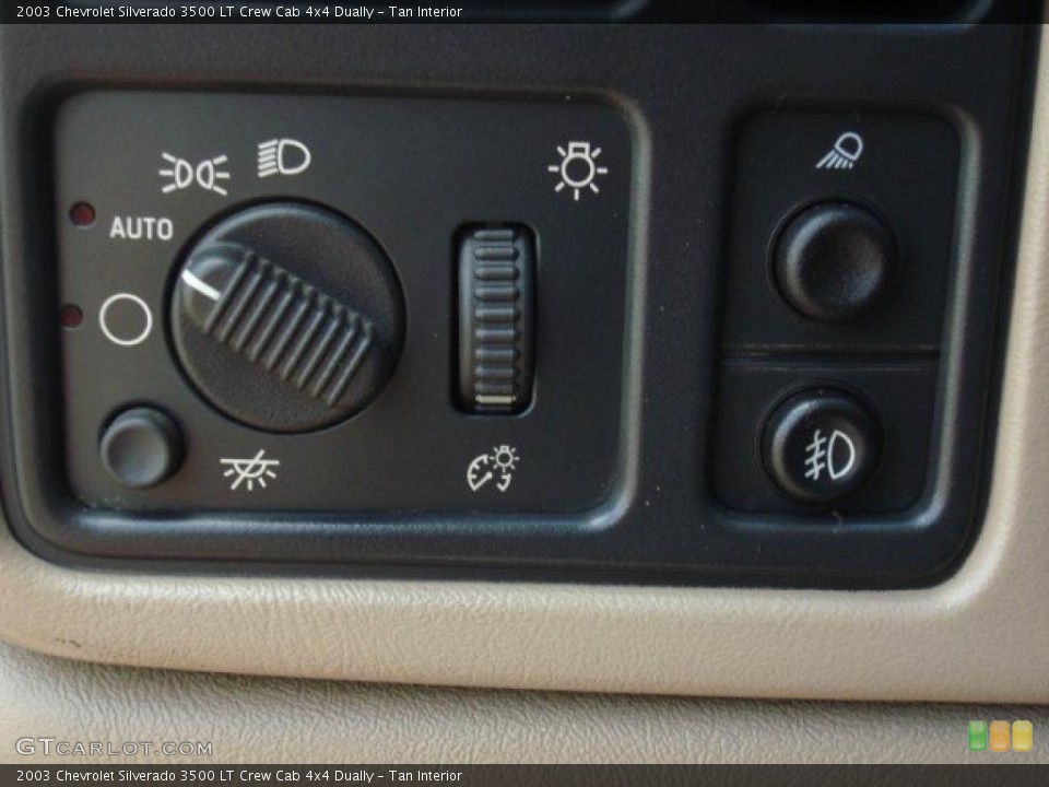 Tan Interior Controls for the 2003 Chevrolet Silverado 3500 LT Crew Cab 4x4 Dually #49777492