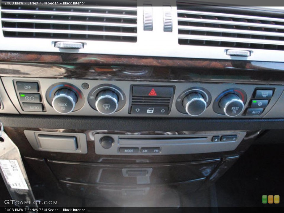 Black Interior Controls for the 2008 BMW 7 Series 750i Sedan #49778947