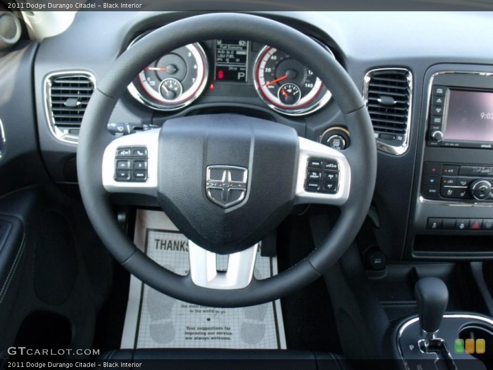 Black Interior Steering Wheel for the 2011 Dodge Durango Citadel #49780442
