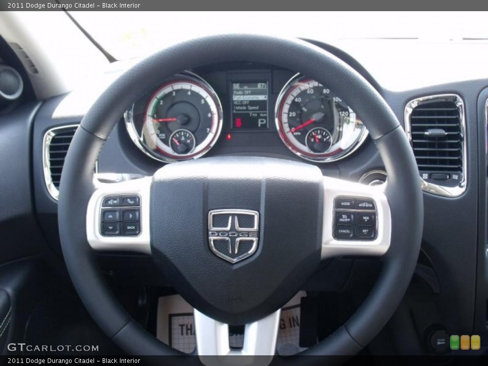 Black Interior Steering Wheel for the 2011 Dodge Durango Citadel #49780919
