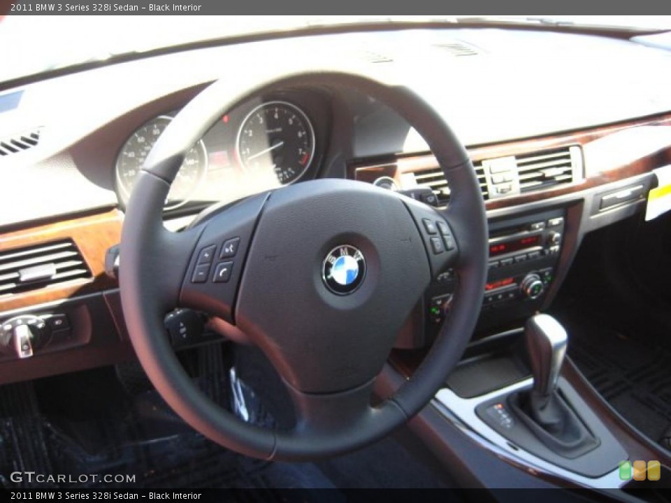 Black Interior Steering Wheel for the 2011 BMW 3 Series 328i Sedan #49781657