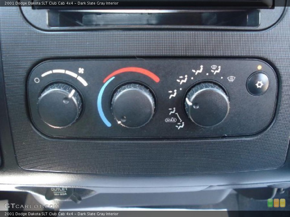 Dark Slate Gray Interior Controls for the 2001 Dodge Dakota SLT Club Cab 4x4 #49781840