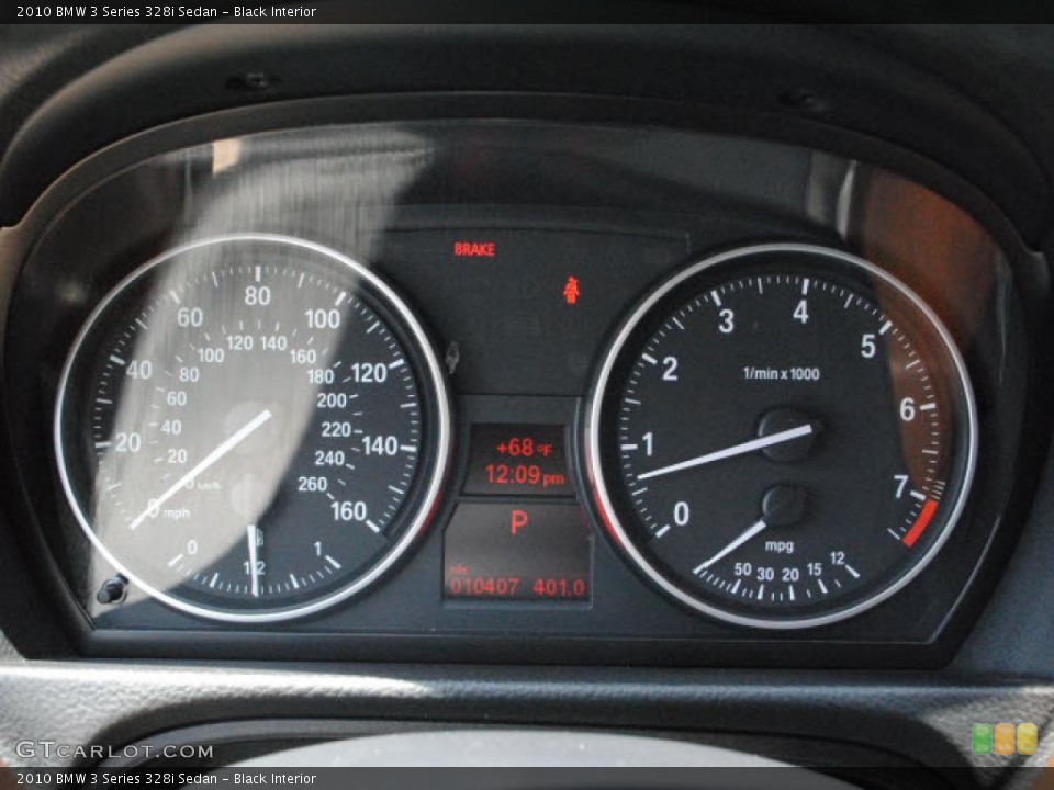 Black Interior Gauges for the 2010 BMW 3 Series 328i Sedan #49782100