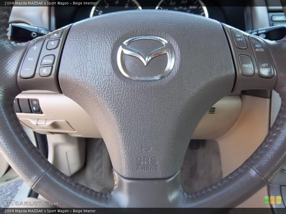 Beige Interior Steering Wheel for the 2004 Mazda MAZDA6 s Sport Wagon #49782821