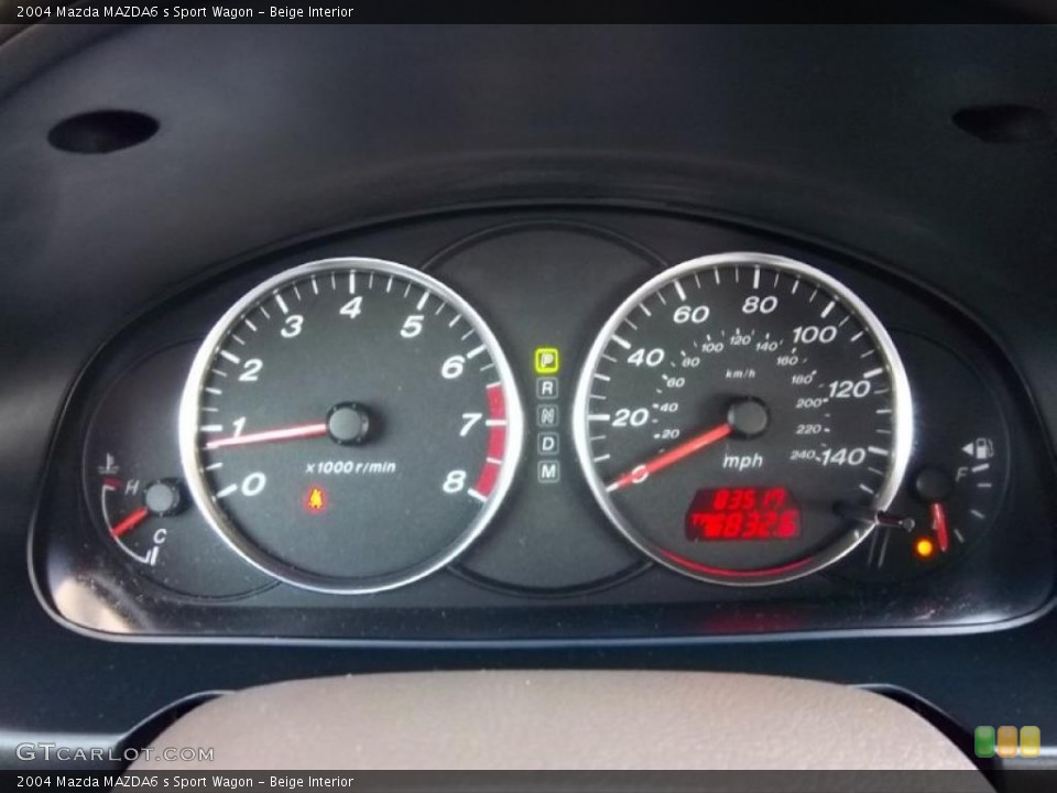 Beige Interior Gauges for the 2004 Mazda MAZDA6 s Sport Wagon #49782836