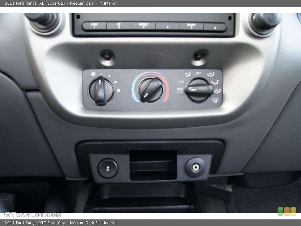 Medium Dark Flint Interior Controls for the 2011 Ford Ranger XLT SuperCab #49783259