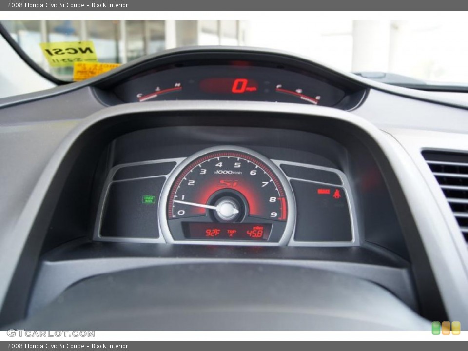 Black Interior Gauges for the 2008 Honda Civic Si Coupe #49784126