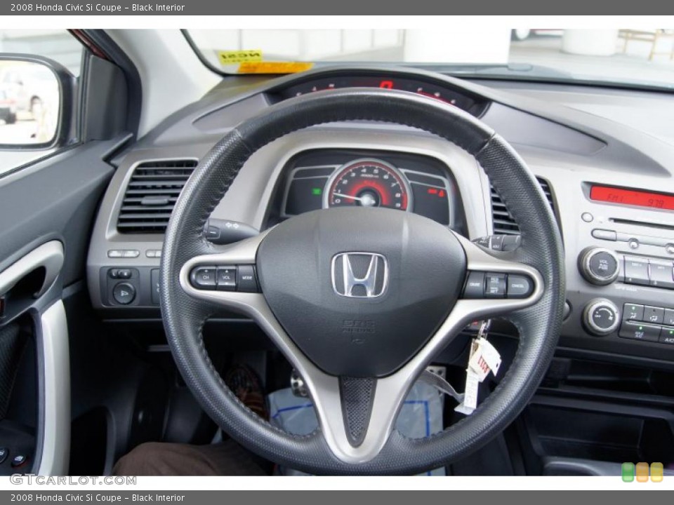 Black Interior Steering Wheel for the 2008 Honda Civic Si Coupe #49784171