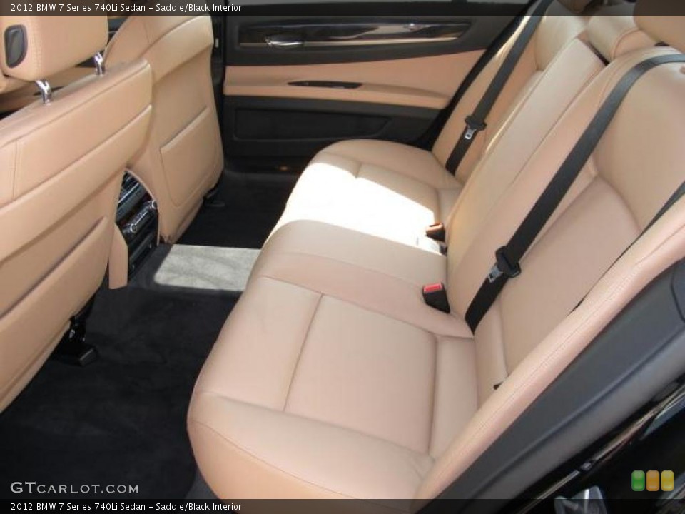 Saddle/Black Interior Photo for the 2012 BMW 7 Series 740Li Sedan #49785200