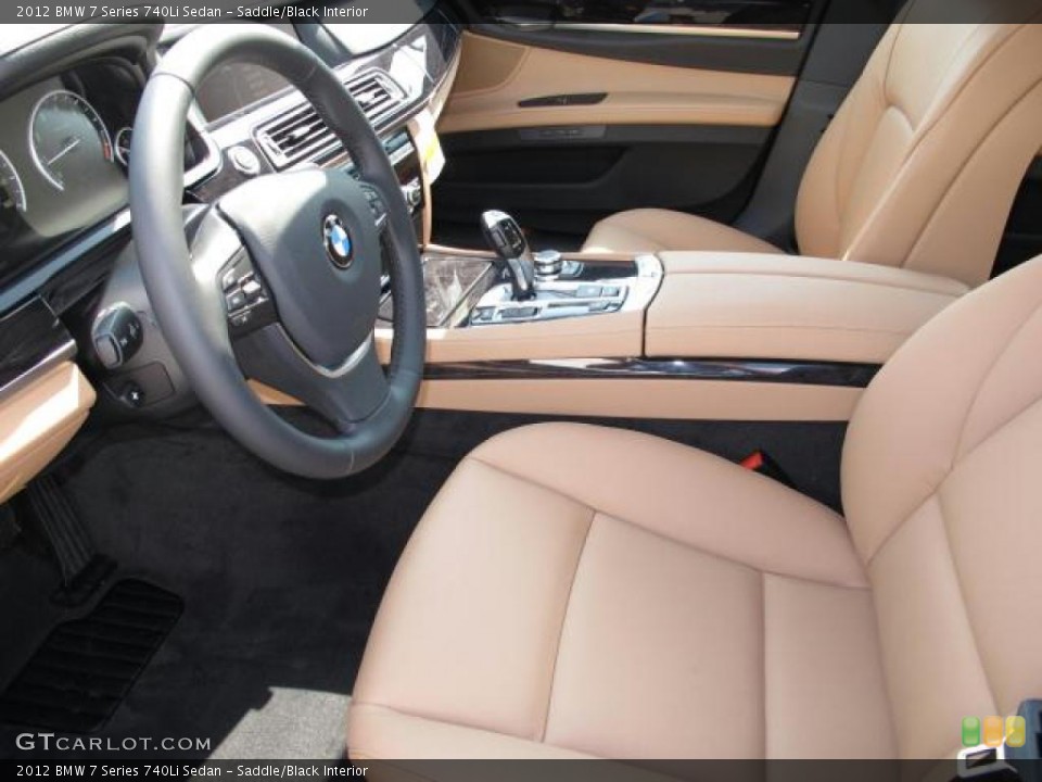 Saddle/Black Interior Photo for the 2012 BMW 7 Series 740Li Sedan #49785209