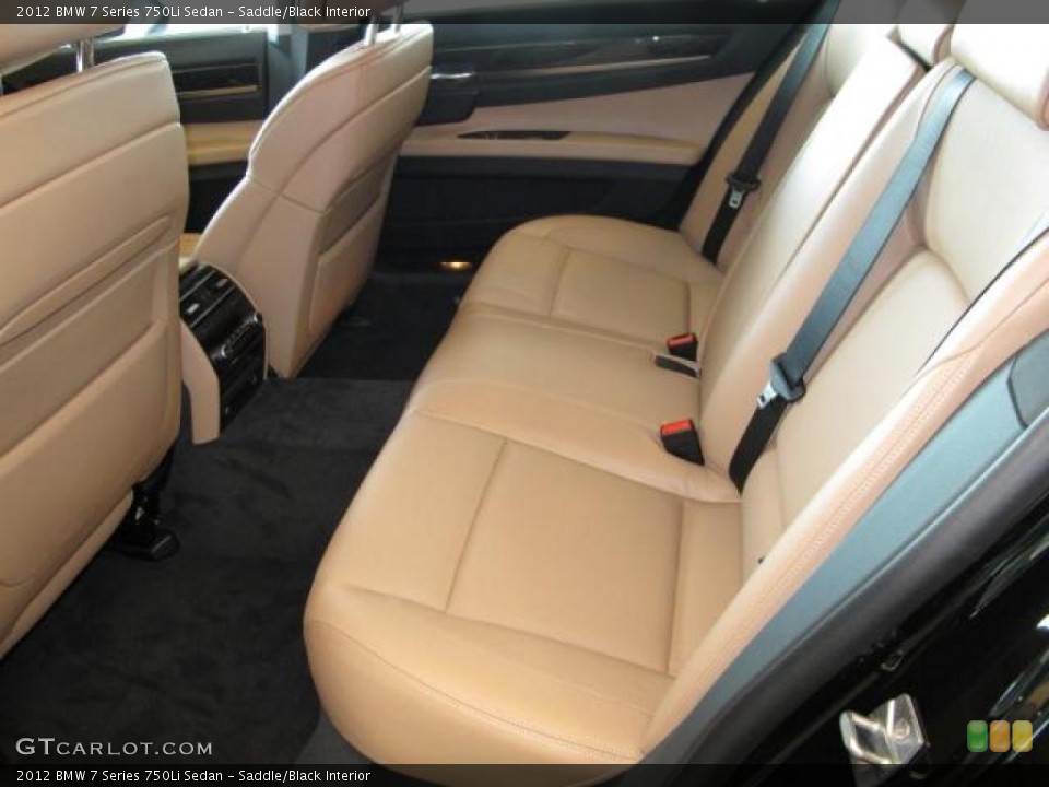 Saddle/Black Interior Photo for the 2012 BMW 7 Series 750Li Sedan #49785350