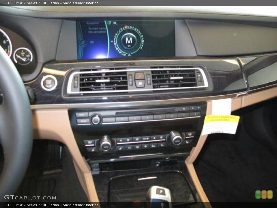 Saddle/Black Interior Controls for the 2012 BMW 7 Series 750Li Sedan #49785428