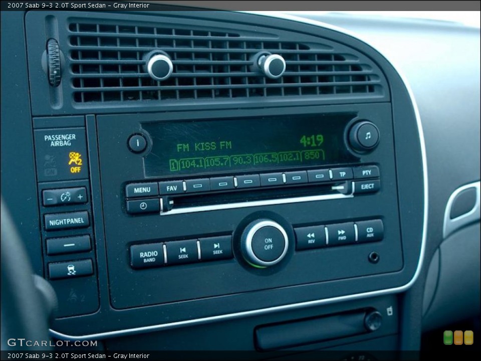 Gray Interior Controls for the 2007 Saab 9-3 2.0T Sport Sedan #49786436