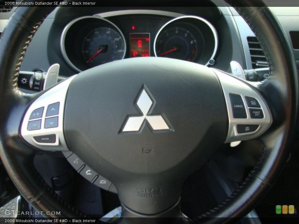 Black Interior Steering Wheel for the 2008 Mitsubishi Outlander SE 4WD #49787345