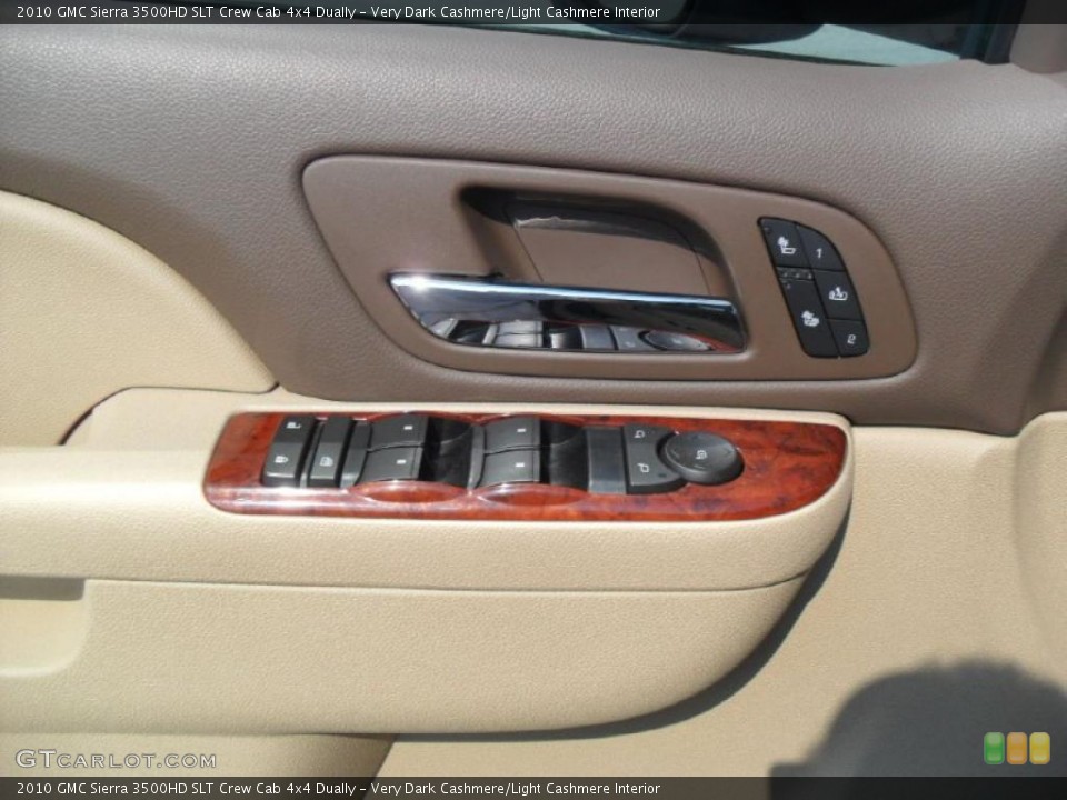 Very Dark Cashmere/Light Cashmere Interior Controls for the 2010 GMC Sierra 3500HD SLT Crew Cab 4x4 Dually #49793060