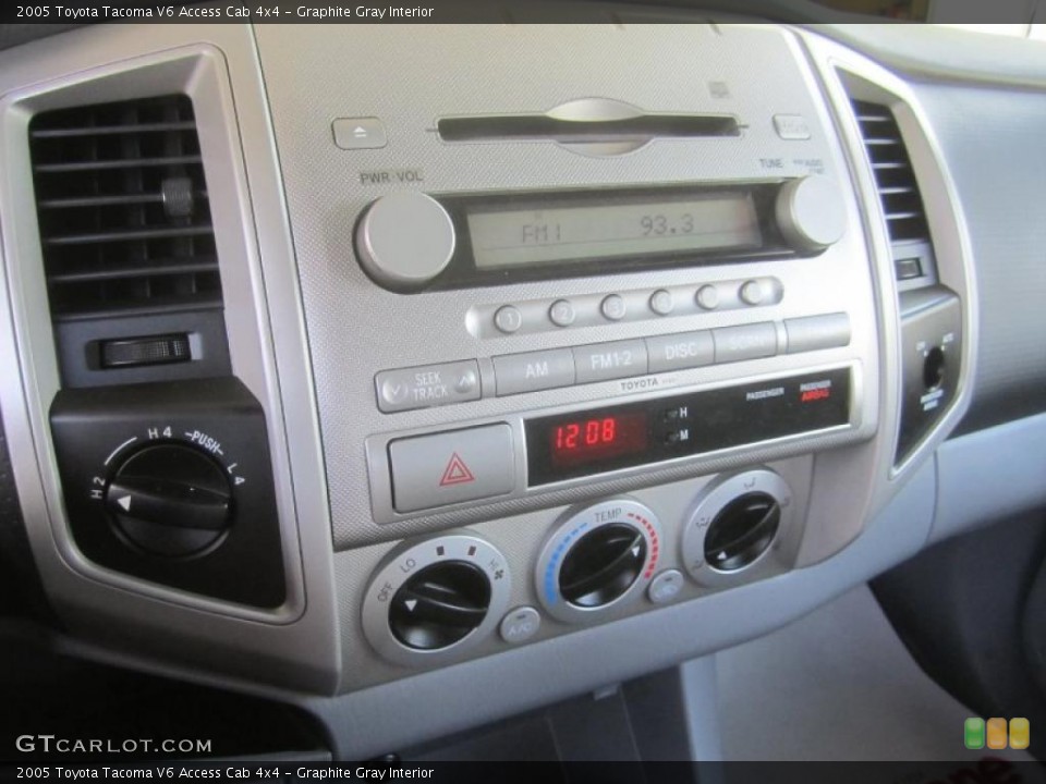 Graphite Gray Interior Controls for the 2005 Toyota Tacoma V6 Access Cab 4x4 #49793066