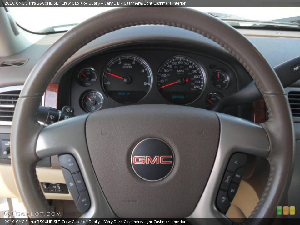 Very Dark Cashmere/Light Cashmere Interior Steering Wheel for the 2010 GMC Sierra 3500HD SLT Crew Cab 4x4 Dually #49793075