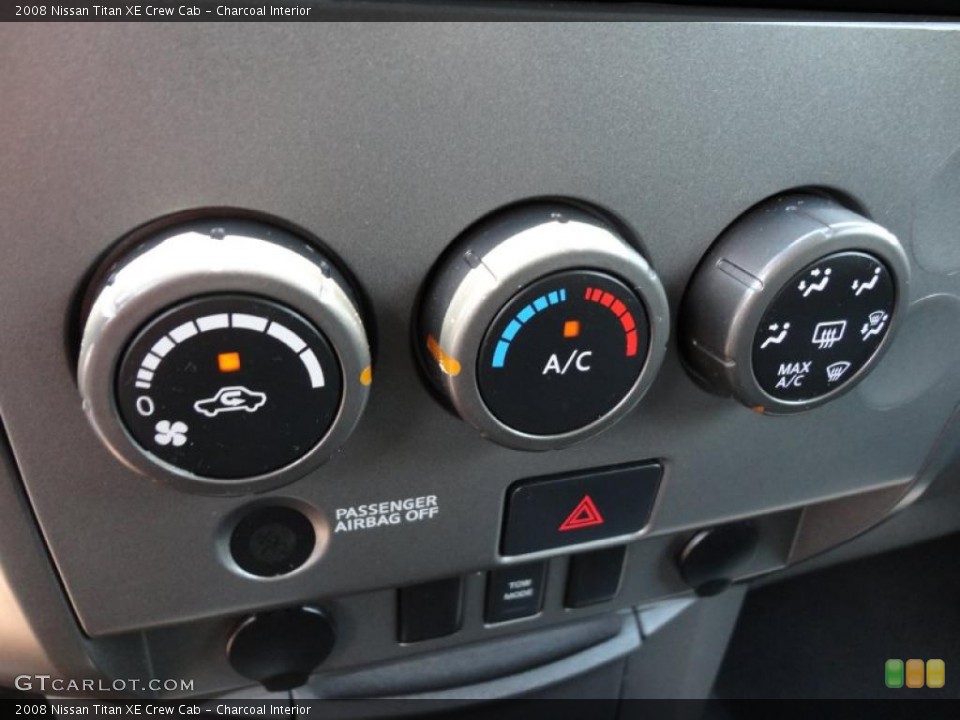 Charcoal Interior Controls for the 2008 Nissan Titan XE Crew Cab #49796099