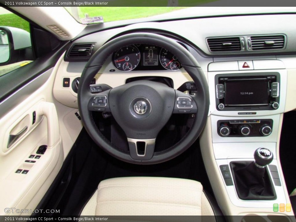Cornsilk Beige/Black Interior Controls for the 2011 Volkswagen CC Sport #49797173