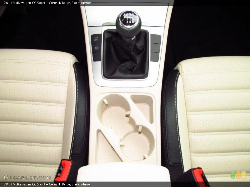 Cornsilk Beige/Black Interior Transmission for the 2011 Volkswagen CC Sport #49797194