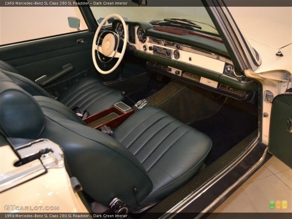 Dark Green Interior Photo for the 1969 Mercedes-Benz SL Class 280 SL Roadster #49800540