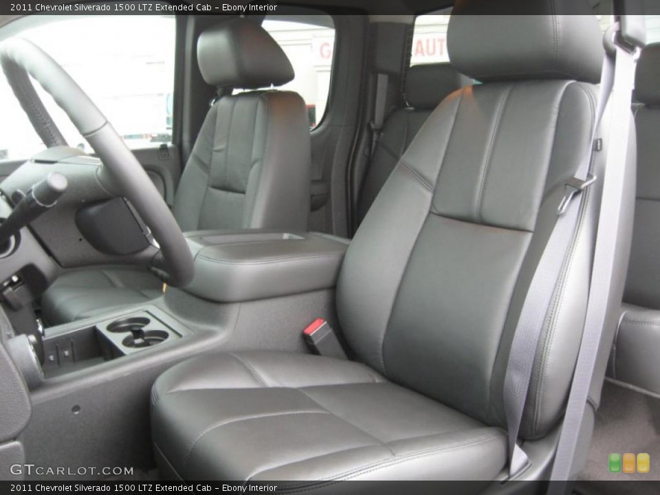 Ebony Interior Photo for the 2011 Chevrolet Silverado 1500 LTZ Extended Cab #49801203