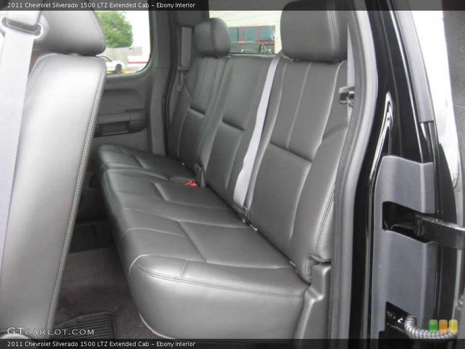 Ebony Interior Photo for the 2011 Chevrolet Silverado 1500 LTZ Extended Cab #49801218