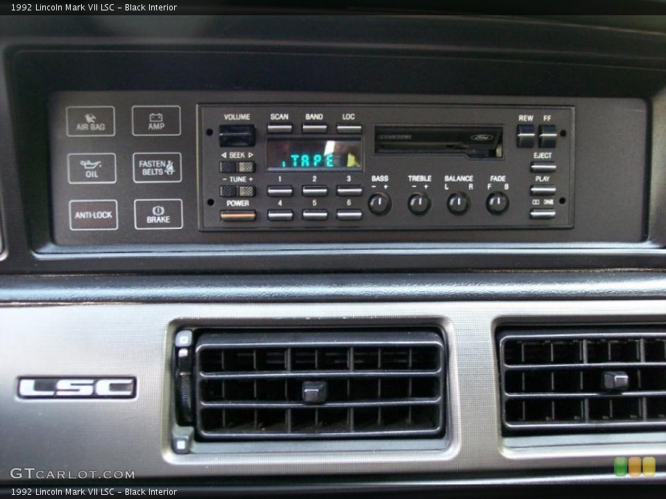 Black Interior Controls for the 1992 Lincoln Mark VII LSC #49804548