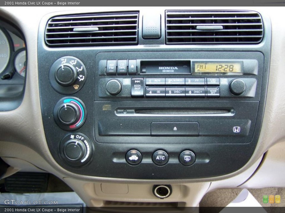 Beige Interior Controls for the 2001 Honda Civic LX Coupe #49807089
