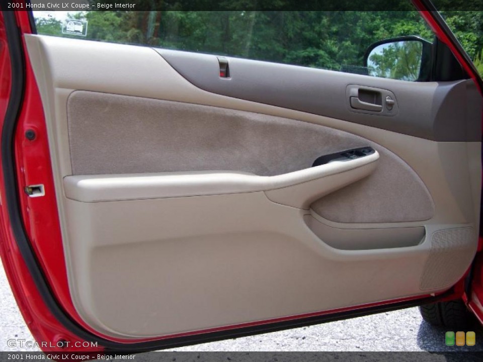 Beige Interior Door Panel for the 2001 Honda Civic LX Coupe #49807203