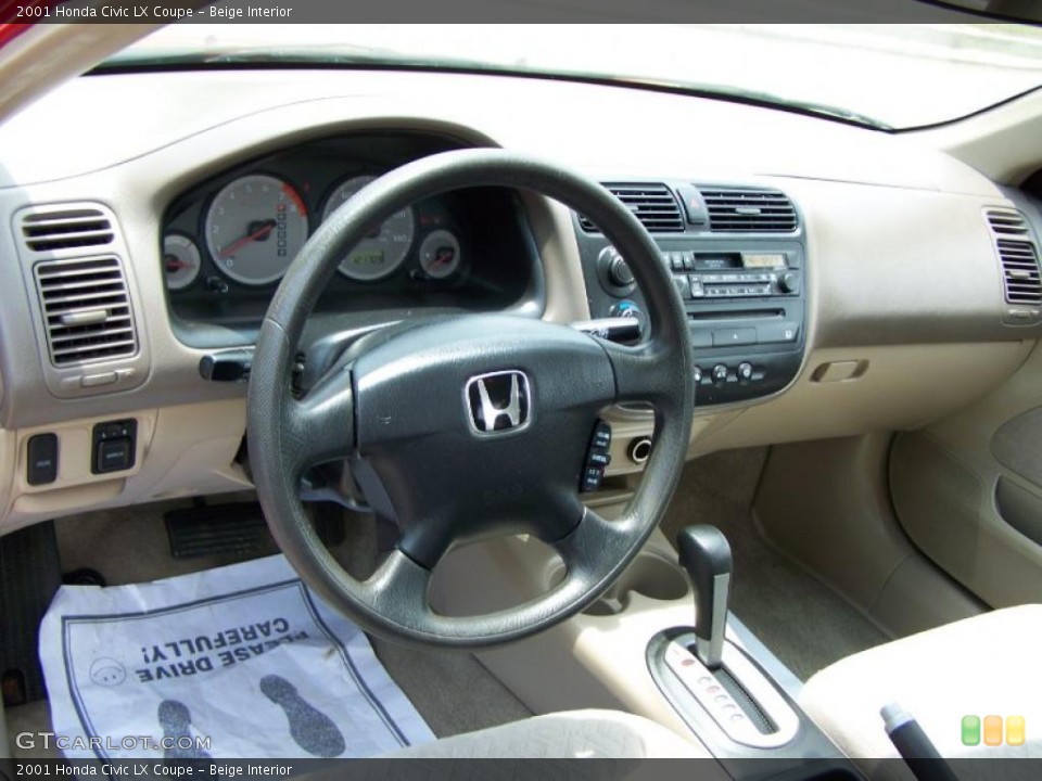 Beige Interior Dashboard for the 2001 Honda Civic LX Coupe #49807245