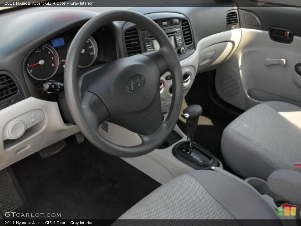 Gray Interior Prime Interior for the 2011 Hyundai Accent GLS 4 Door #49810926