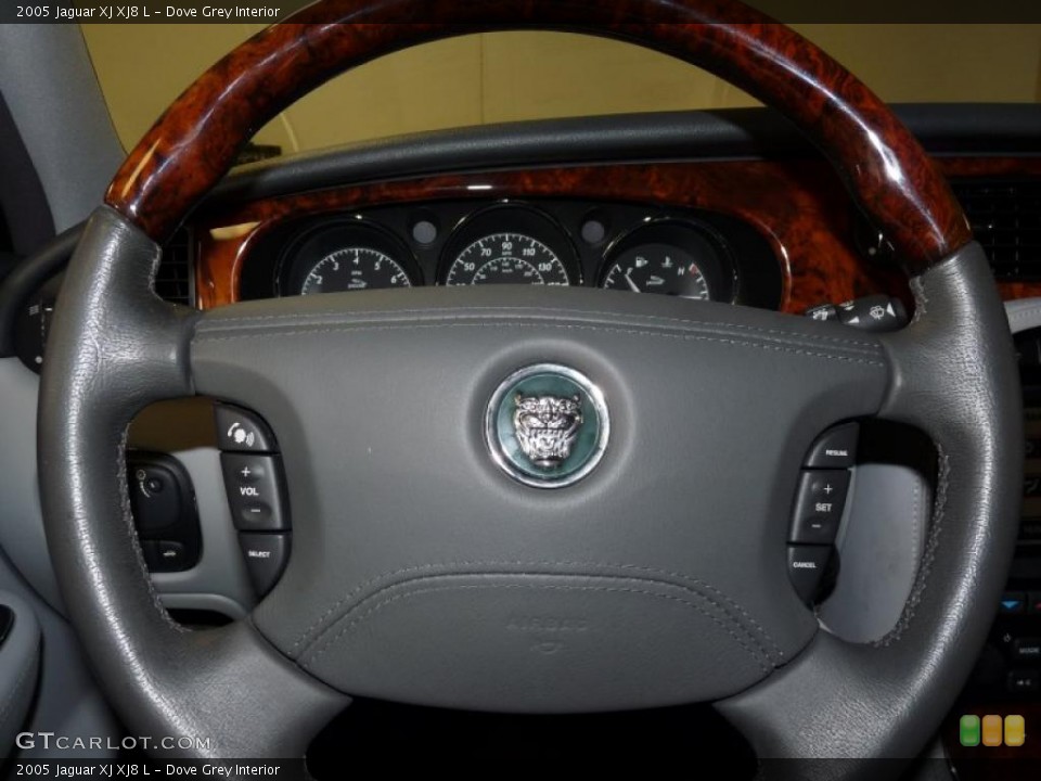 Dove Grey Interior Steering Wheel for the 2005 Jaguar XJ XJ8 L #49812027
