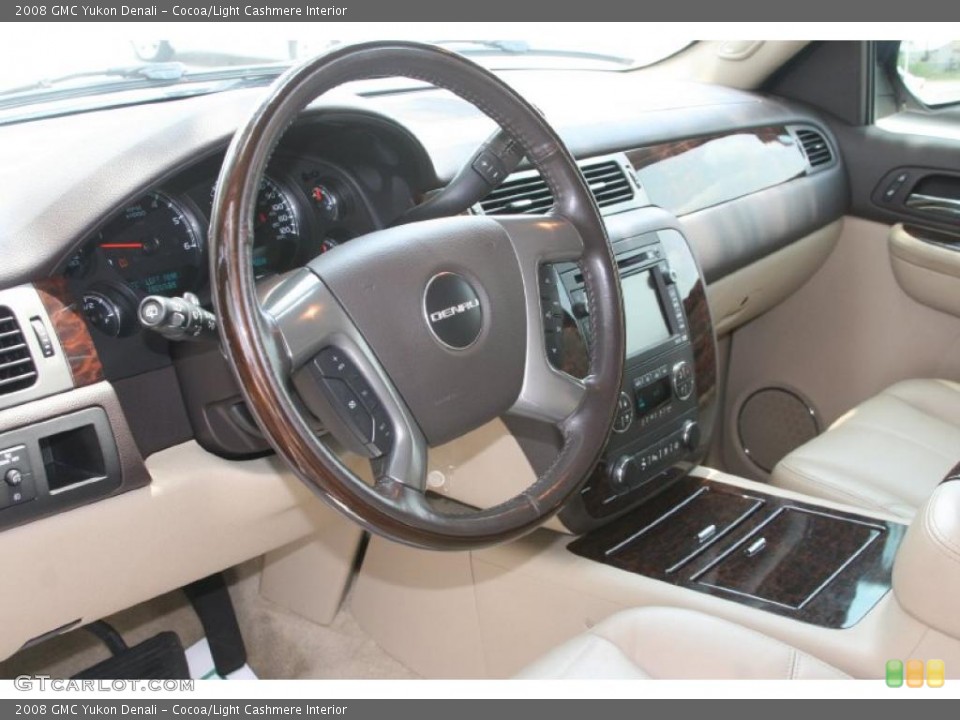 Cocoa/Light Cashmere Interior Steering Wheel for the 2008 GMC Yukon Denali #49812225