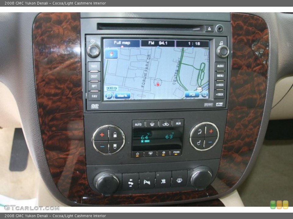 Cocoa/Light Cashmere Interior Navigation for the 2008 GMC Yukon Denali #49812642
