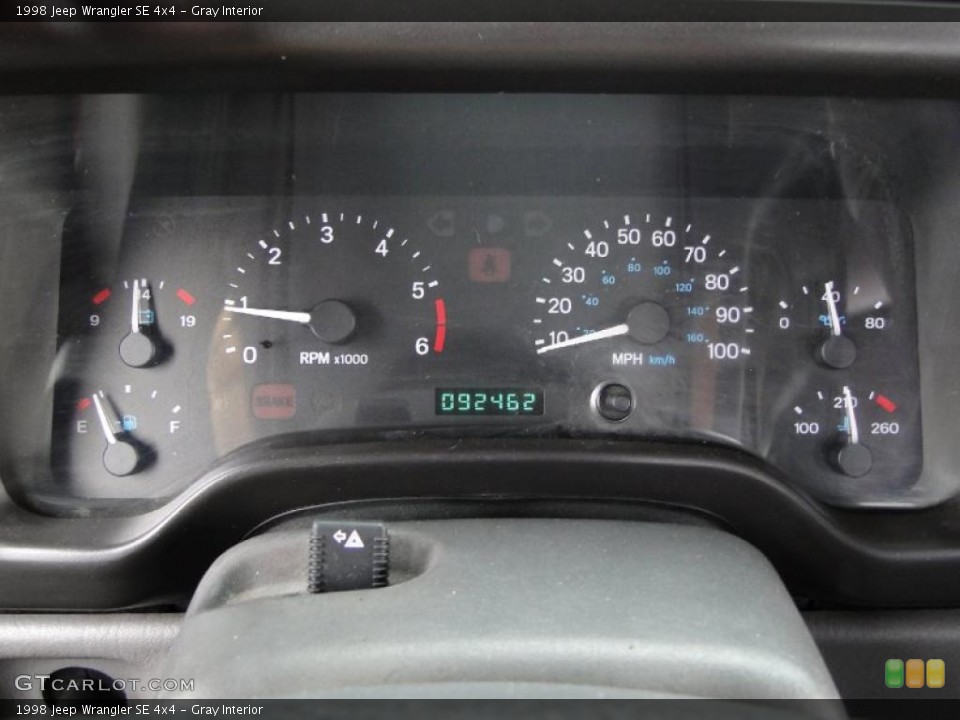 Gray Interior Gauges for the 1998 Jeep Wrangler SE 4x4 #49814496