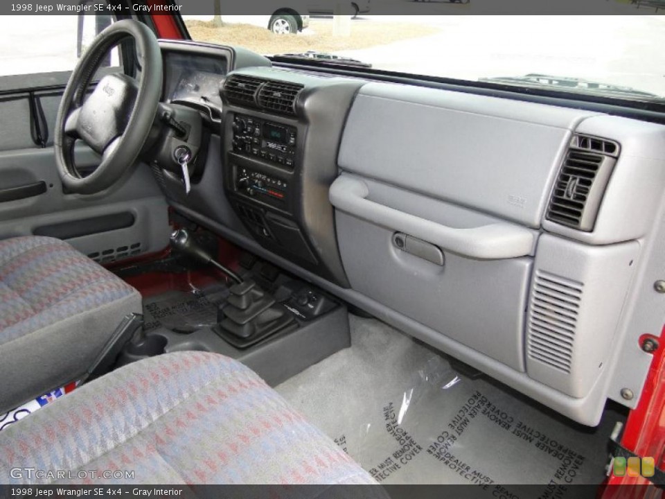 Gray Interior Dashboard for the 1998 Jeep Wrangler SE 4x4 #49814571