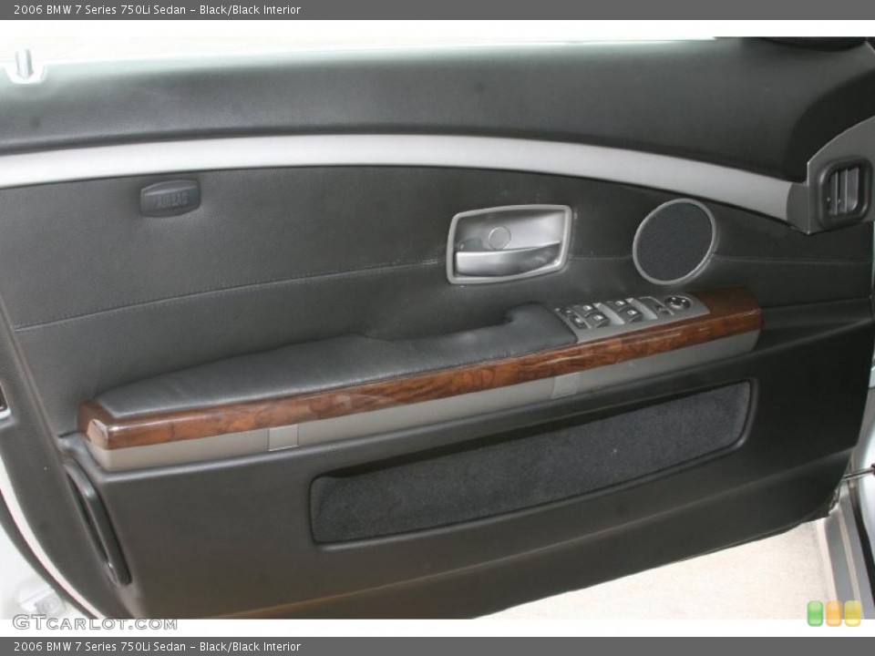 Black/Black Interior Door Panel for the 2006 BMW 7 Series 750Li Sedan #49817040