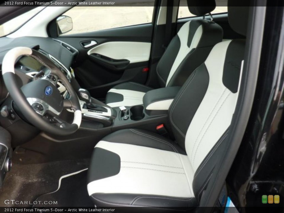 Arctic White Leather Interior Photo for the 2012 Ford Focus Titanium 5-Door #49818237