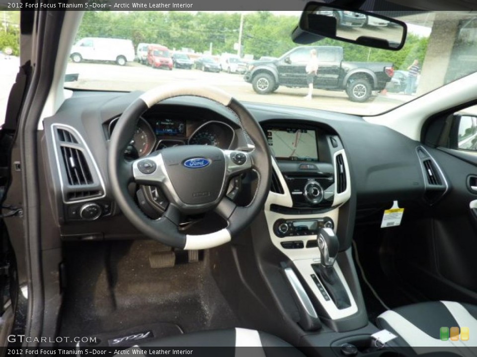 Arctic White Leather Interior Dashboard for the 2012 Ford Focus Titanium 5-Door #49818267