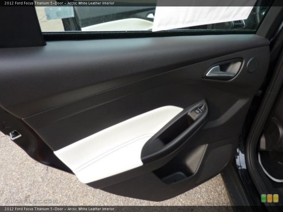 Arctic White Leather Interior Door Panel for the 2012 Ford Focus Titanium 5-Door #49818282